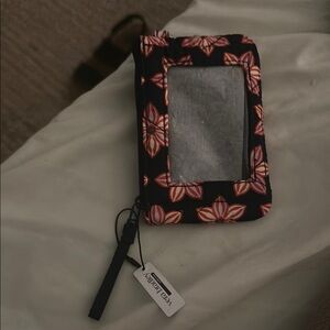 Vera Bradley Navy Blue and Pink Floral ID Case